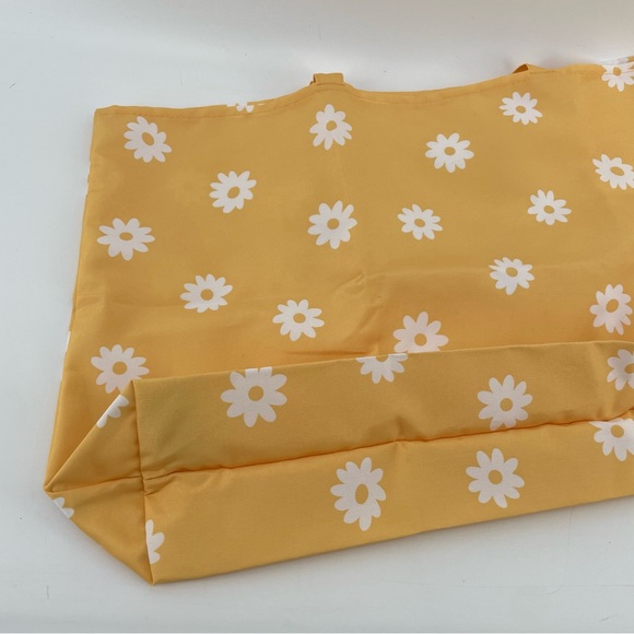 Kate Spade Tote Bag Yellow Floral Daisies Polyester - Picture 4 of 6
